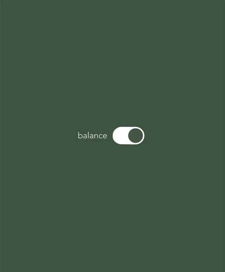 Minimalist balance concept with toggle switch